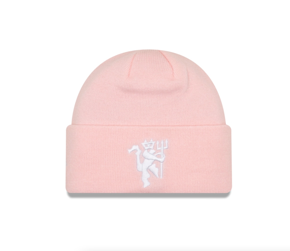 หมวกไหมพรมแมนเชสเตอร์ ยูไนเต็ด New Era Vertical Wordmark Cuff Knit Hat ของแท้