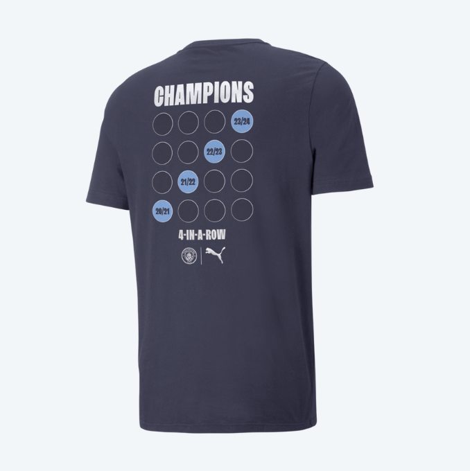 เสื้อทีเชิ้ตแมนเชสเตอร์ ซิตี้ 'History M4kers' Premier League Victory Tee 2023/24 ของแท้
