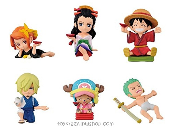 [ขายยกชุด 5 ตัว-ไม่มี zoro] Ichiban Kuji One Piece Sakihokore! Desktop Figure