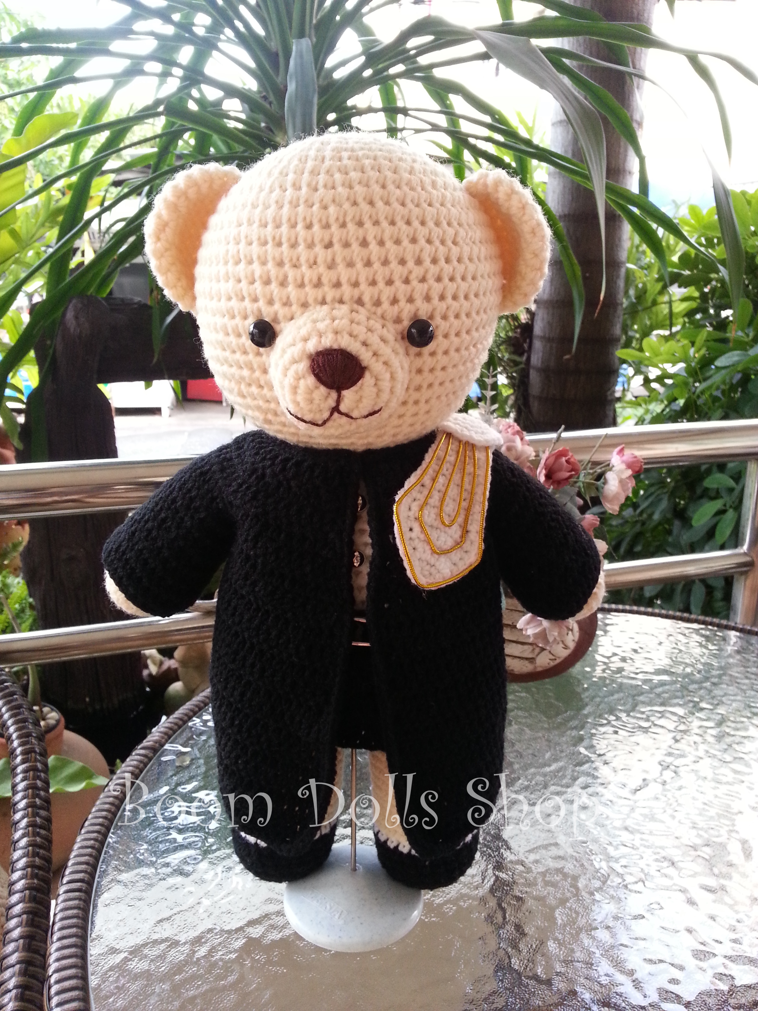 ตุ๊กตาถักหมีเนติบัณฑิต ขนาด 15-16 นิ้ว