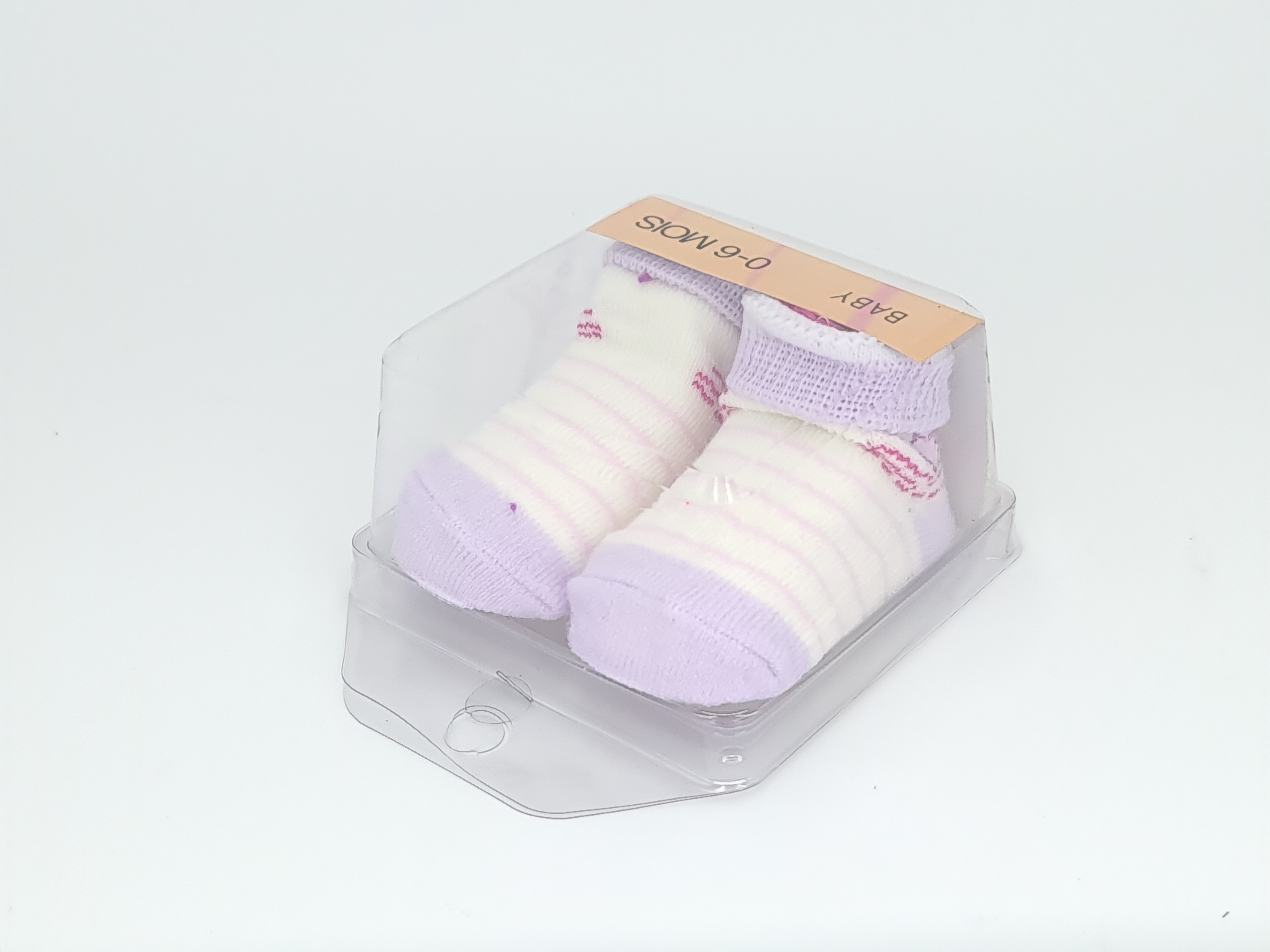 ถุงเท้าเด็กแรกเกิด 0-6 เดือน (กล่องใส) Baby Socks