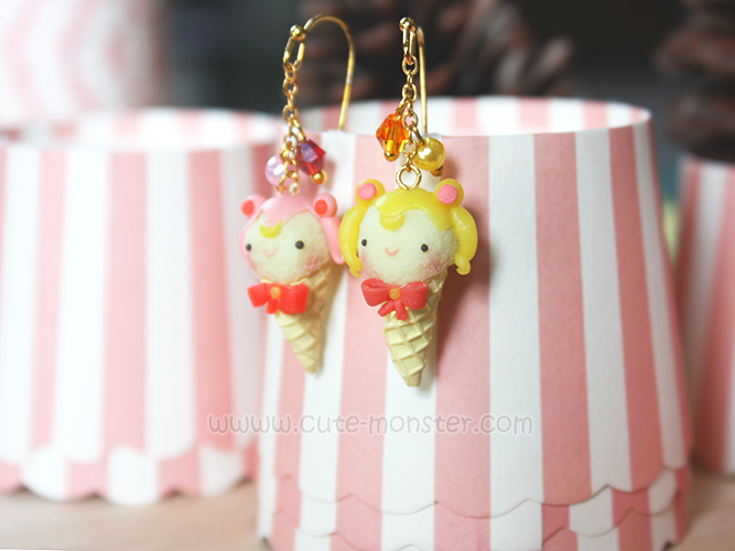 ต่างหูไอศครีม เซเลอร์มูน Sailor moon Ice-cream