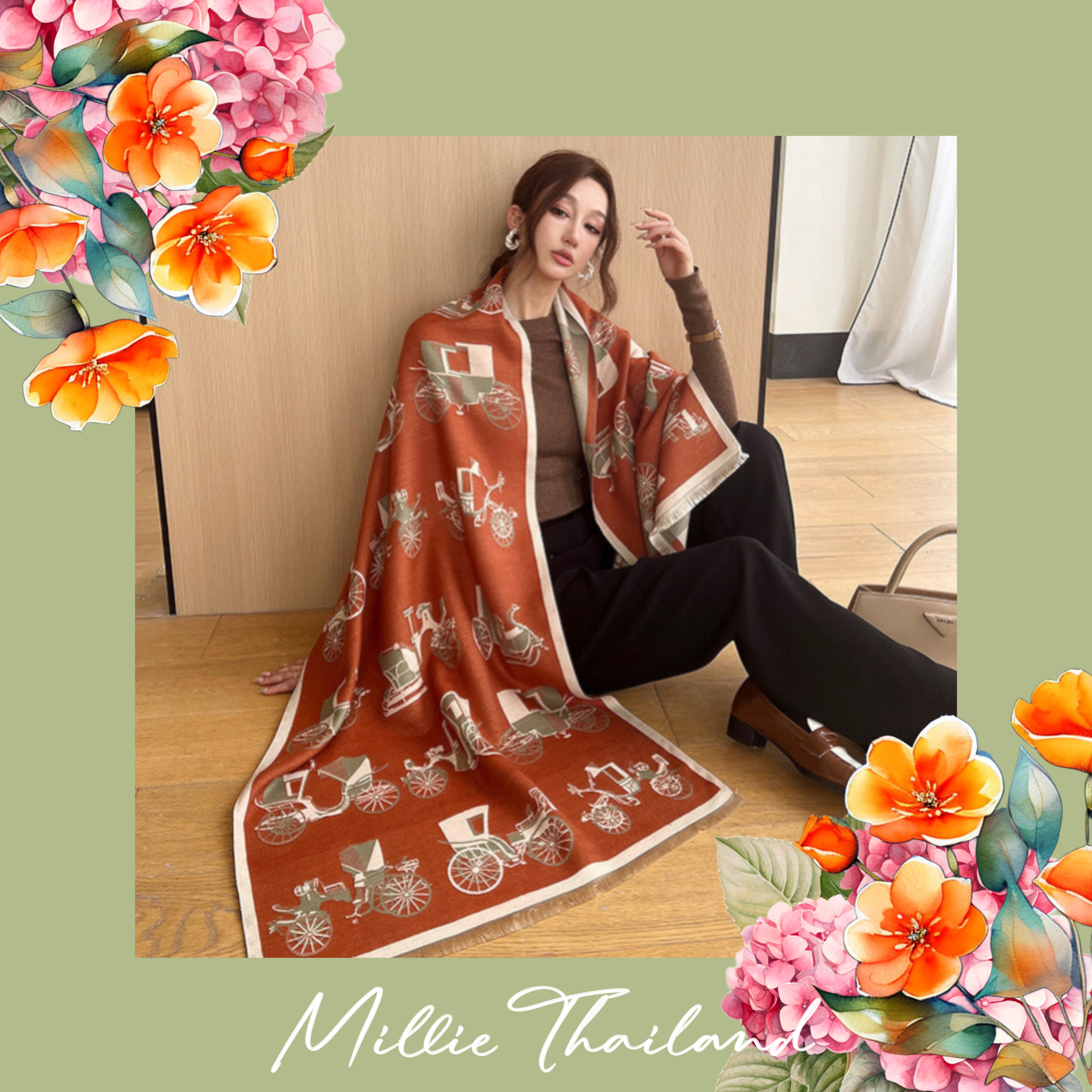 ผ้าพันคอแคชเมียร์ 190*65 CM.