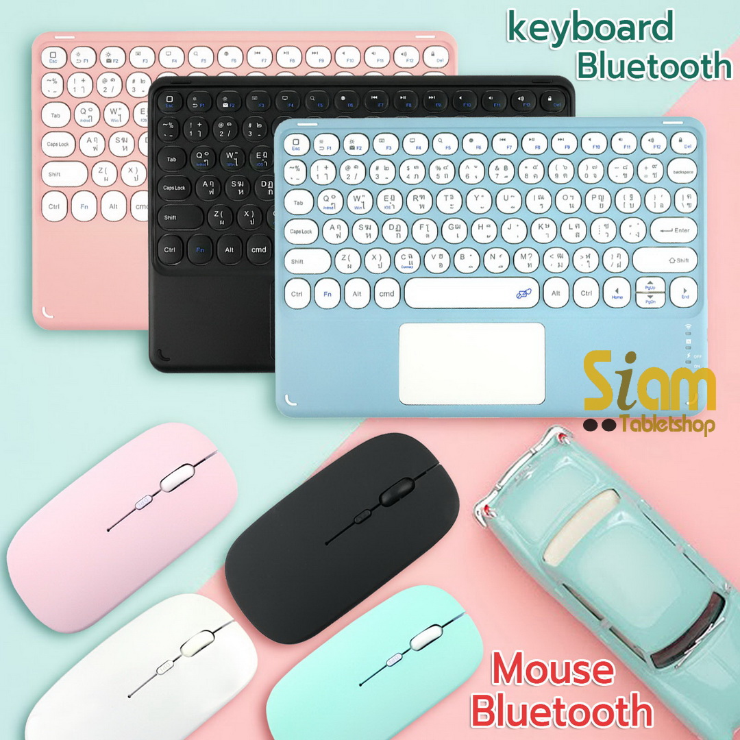 เมาส์ + คีย์บอร์ดทัชแพด แป้นพิมพ์ไทย สำหรับ iPad Samsung มือถือ case Keyboard เมาส์ บลูทูธ