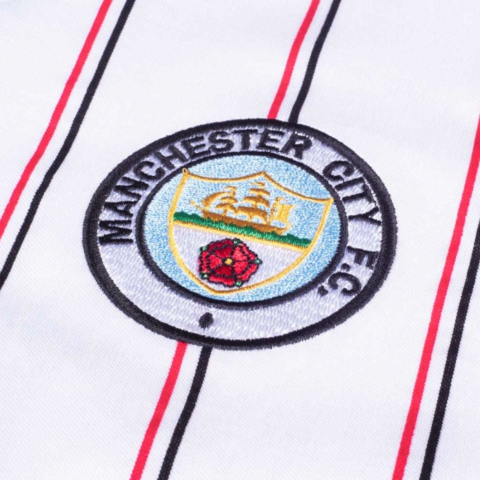 เสื้อเรทโรย้อนยุคแมนเชสเตอร์ ซิตี้ 1982 Away Retro Football ของแท้
