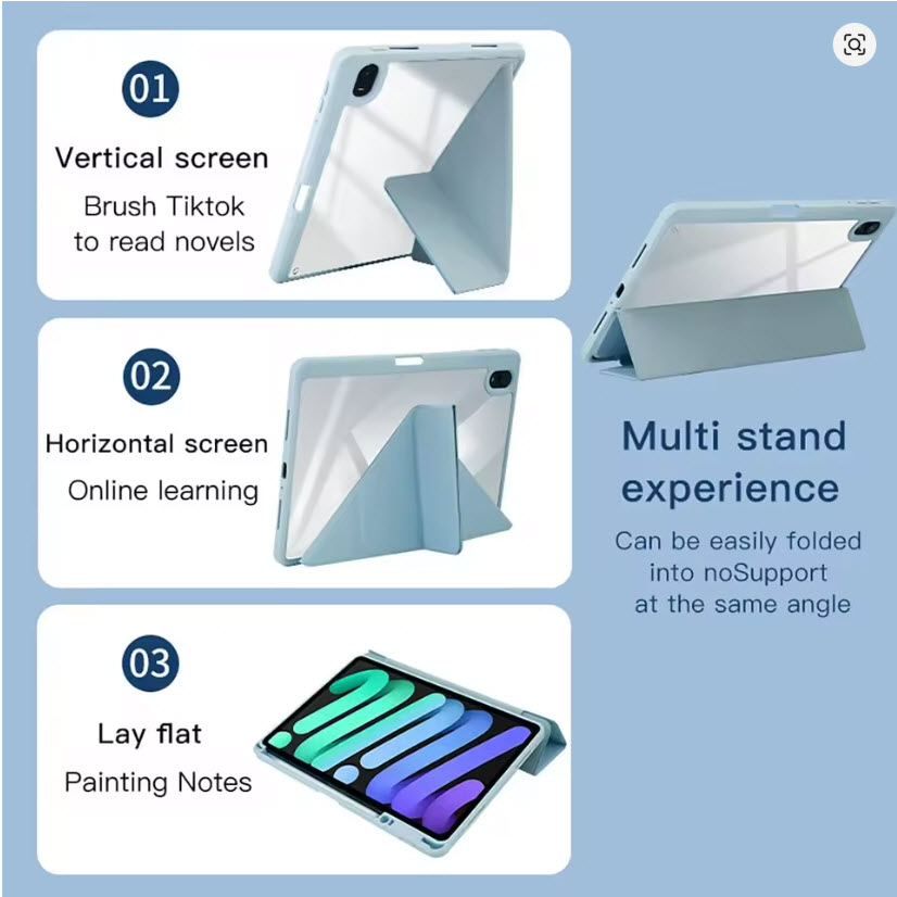 ✨ Y-Shape หลังใส เคส สำหรับ iPad mini 6 / 7 ✨