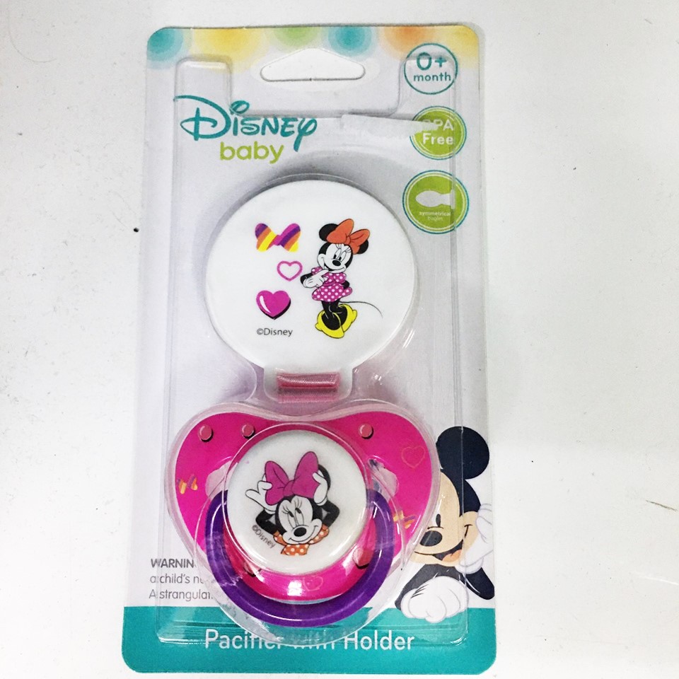 จุกดูดเล่น จุกหลอก พร้อมฝาครอบ ลายมิกกี้เมาส์ มีสาย