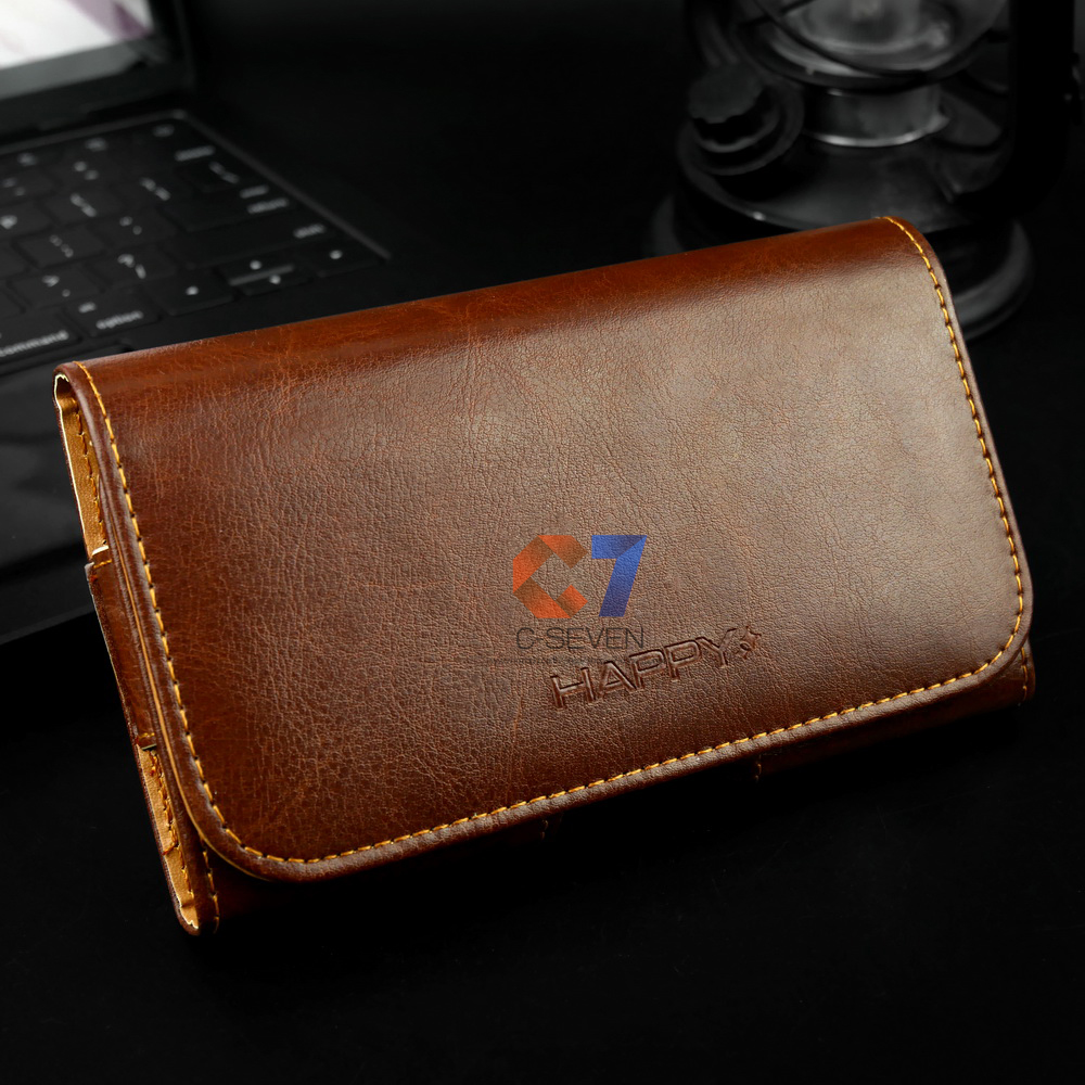 - ซองหนังคาดเอวขนาด แนวนอน สำหรับมือทุกรุ่น