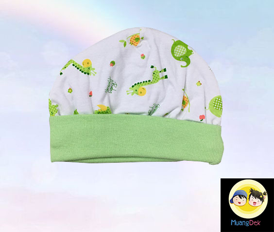 ATTOON หมวกเด็กอ่อน ผ้า COTTON 2ชั้น (คละลาย)