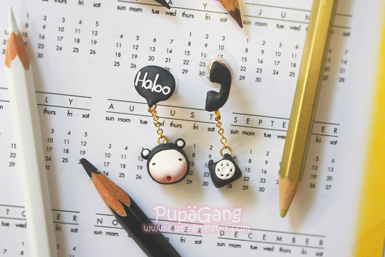 ต่างหูดินปั้น Pupa calling : Haloo