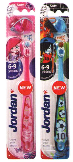 แปรงสีฟันจอร์แดน Jordan Step 3 สำหรับเด็กอายุ 6 - 9 ปี