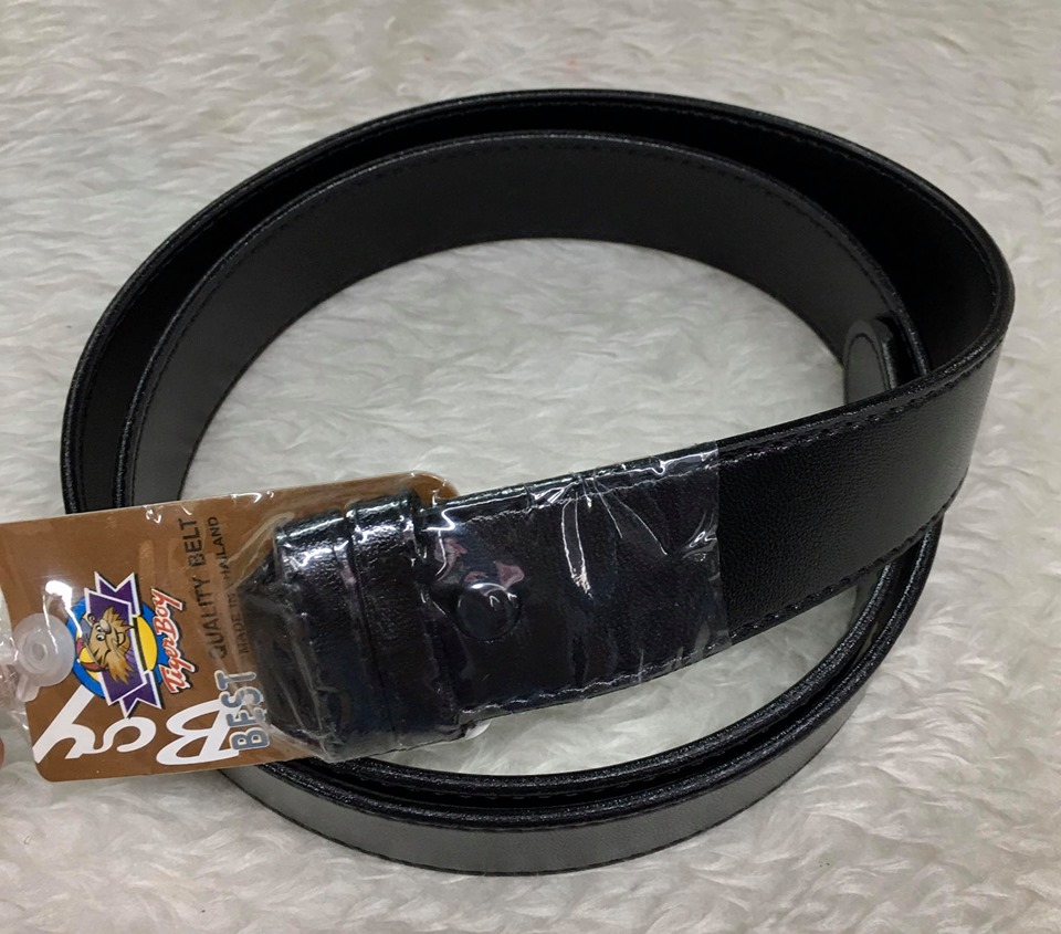 สายเข็มขัดนักเรียน สีดำ หนังPVC ขนาดใหญ่