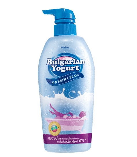 Mistine Bulgarian Yogurt Shower Cream ครีมอาบน้ำสูตรบัลแกเรียน โยเกิร์ต เพื่อผิวกระจ่างใสเนียนนุ่ม