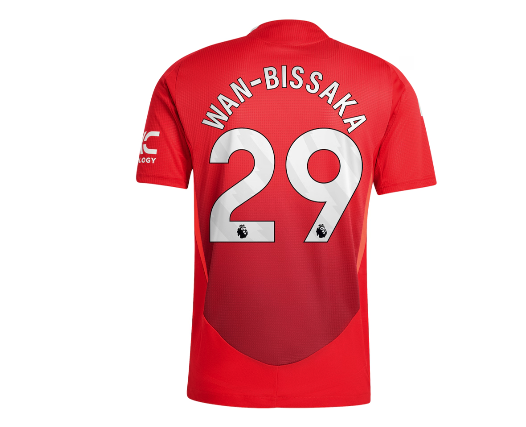 เสื้อแมนเชสเตอร์ ยูไนเต็ด 2024 2025 ทีมเหย้ารุ่นเวอร์ชั่นนักเตะ Wan-Bissaka 29 ของแท้
