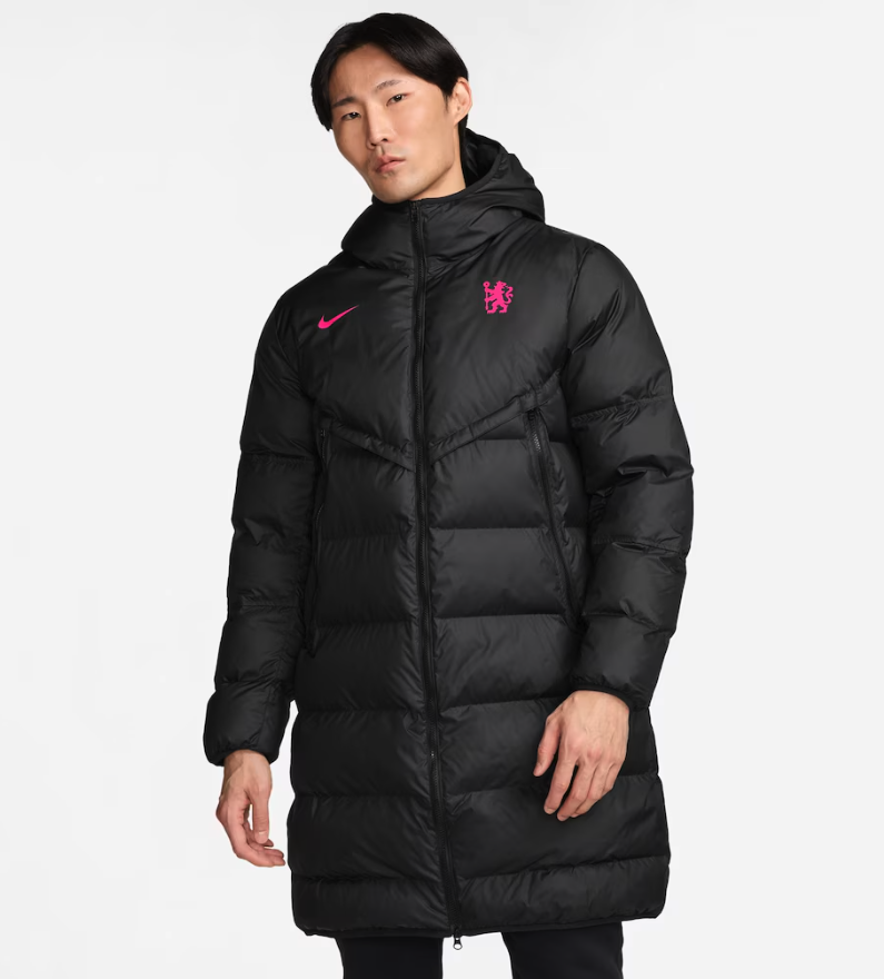 เสื้อแจ็คเก็ตเชลซี Strike Fleece Down Hooded Parka ของแท้