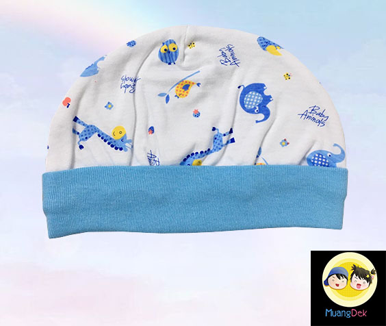 ATTOON หมวกเด็กอ่อน ผ้า COTTON 2ชั้น (คละลาย)