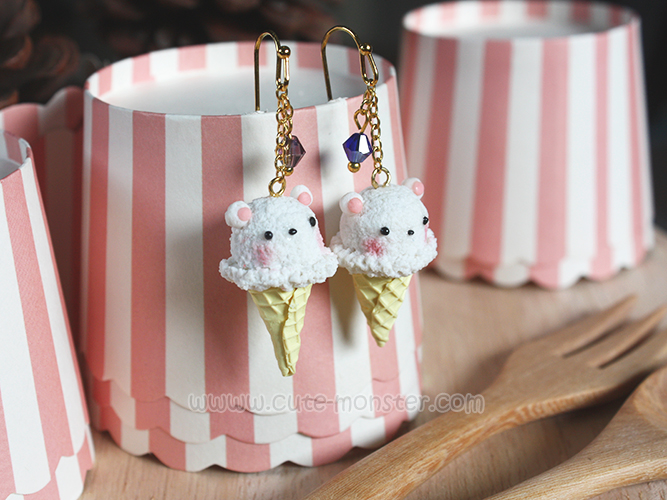 ต่างหู Sumikko kurashi Ice-cream (Shirokuma)