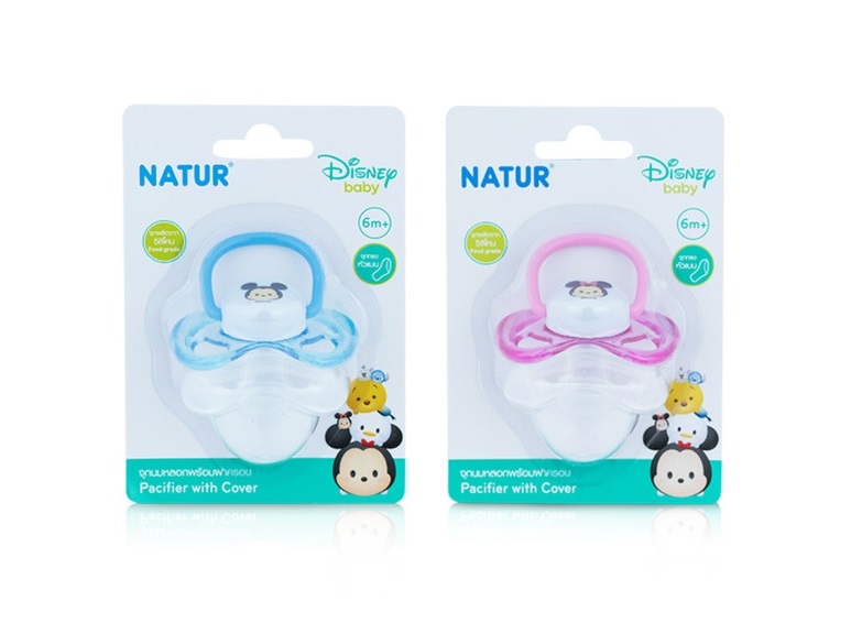 จุกนมหลอกพร้อมฝาครอบ Natur Disney Tsum Tsum