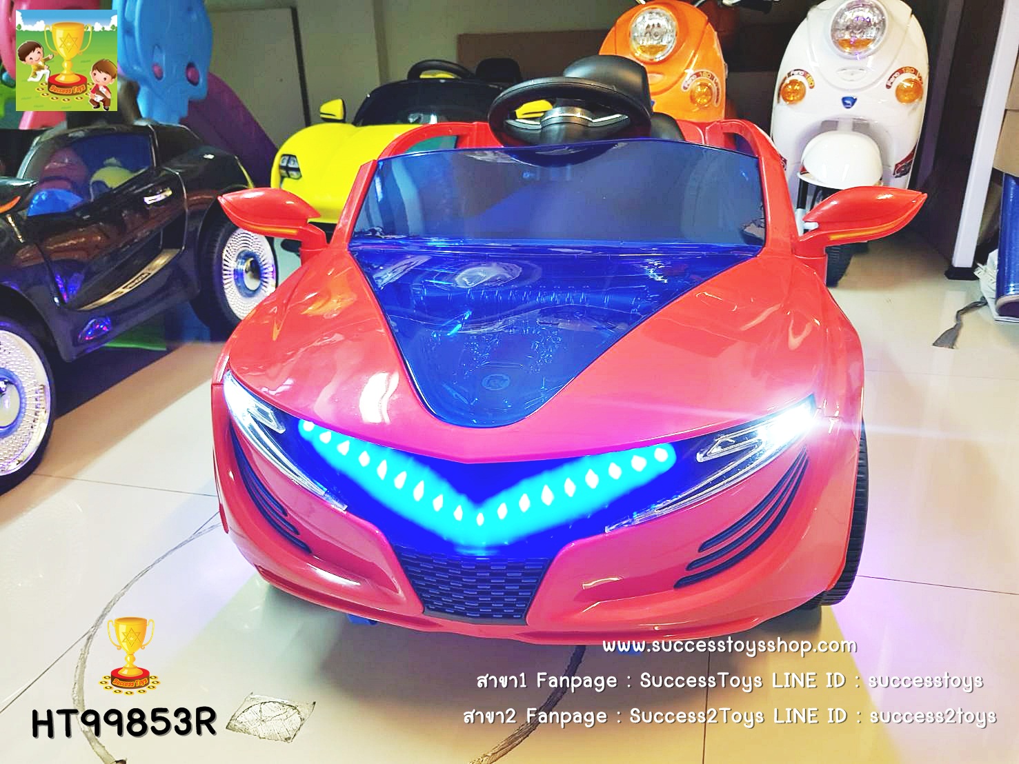 HT99853 รถแบตเตอรี่เด็กนั่งไฟฟ้า ยี่ห้อ BMW V8 มี3สี แดง ขาว ดำ