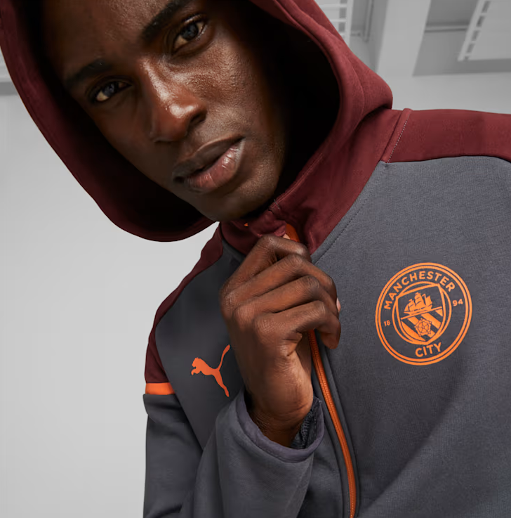 เสื้อฮู้ดแมนเชสเตอร์ ซิตี้ Football Casuals สีเทาของแท้