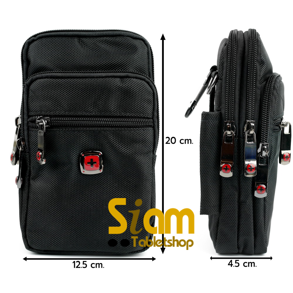 DAKAR กระเป๋าหนังคาดเอว แนวตั้ง ใส่มือถือขนาด 5 - 6.7 นิ้ว (053)