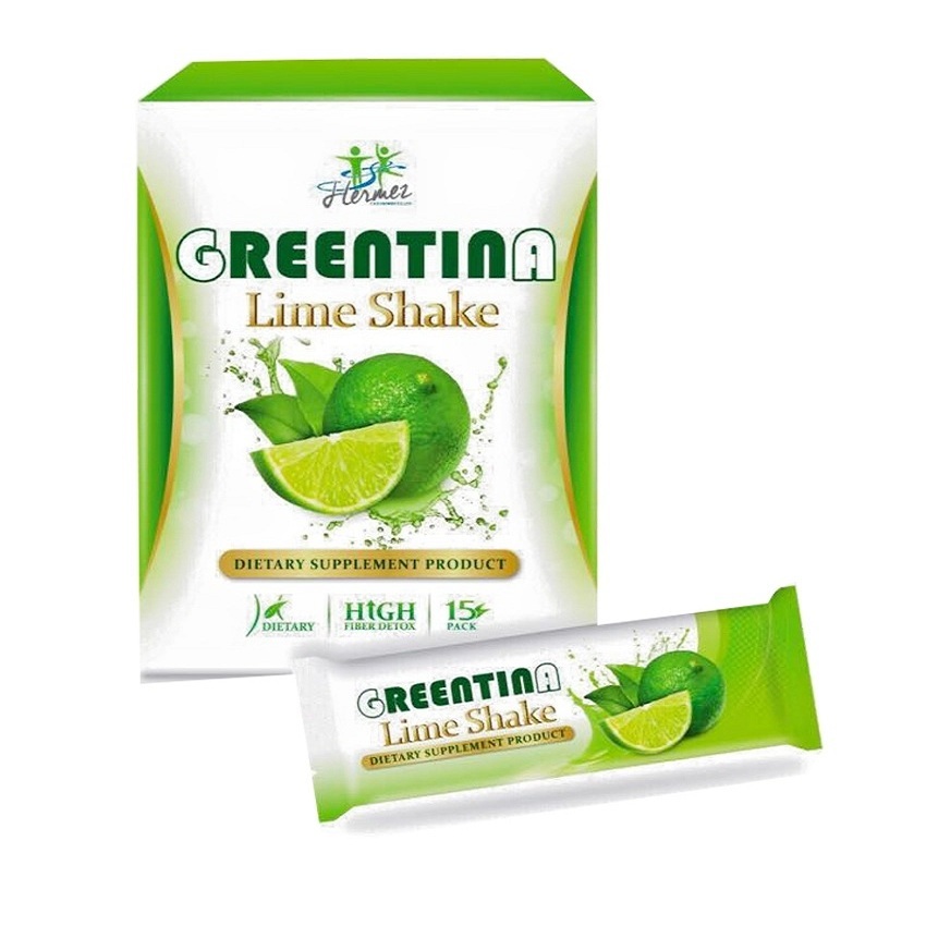 กรีนติน่า ไลม์ เชค (Greentina Lime Shake) 1 กล่องมี 15 ซอง