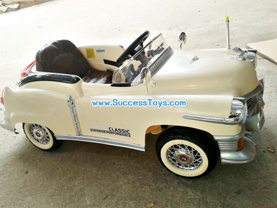 รถแบตเตอรี่เด็กนั่ง รุ่น LN5018 รถโบราคลาสสิค มี 3 สี ครีม เขียว แดง