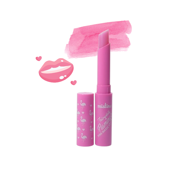 Mistine Fairy Dolly Flamingo Magic Lip ลิปมัน บำรุงปาก เนื้อนุ่มลื่น เปลี่ยนสีชมพูระเรื่อ สีพีชดุจขนนกฟลามิงโก้