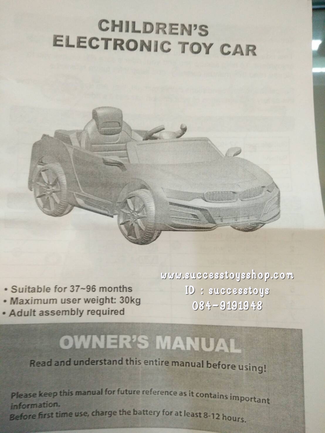 3181W รถแบตเตอรี่ไฟฟ้า BMW I8 2 มอเตอร์ สีขาว