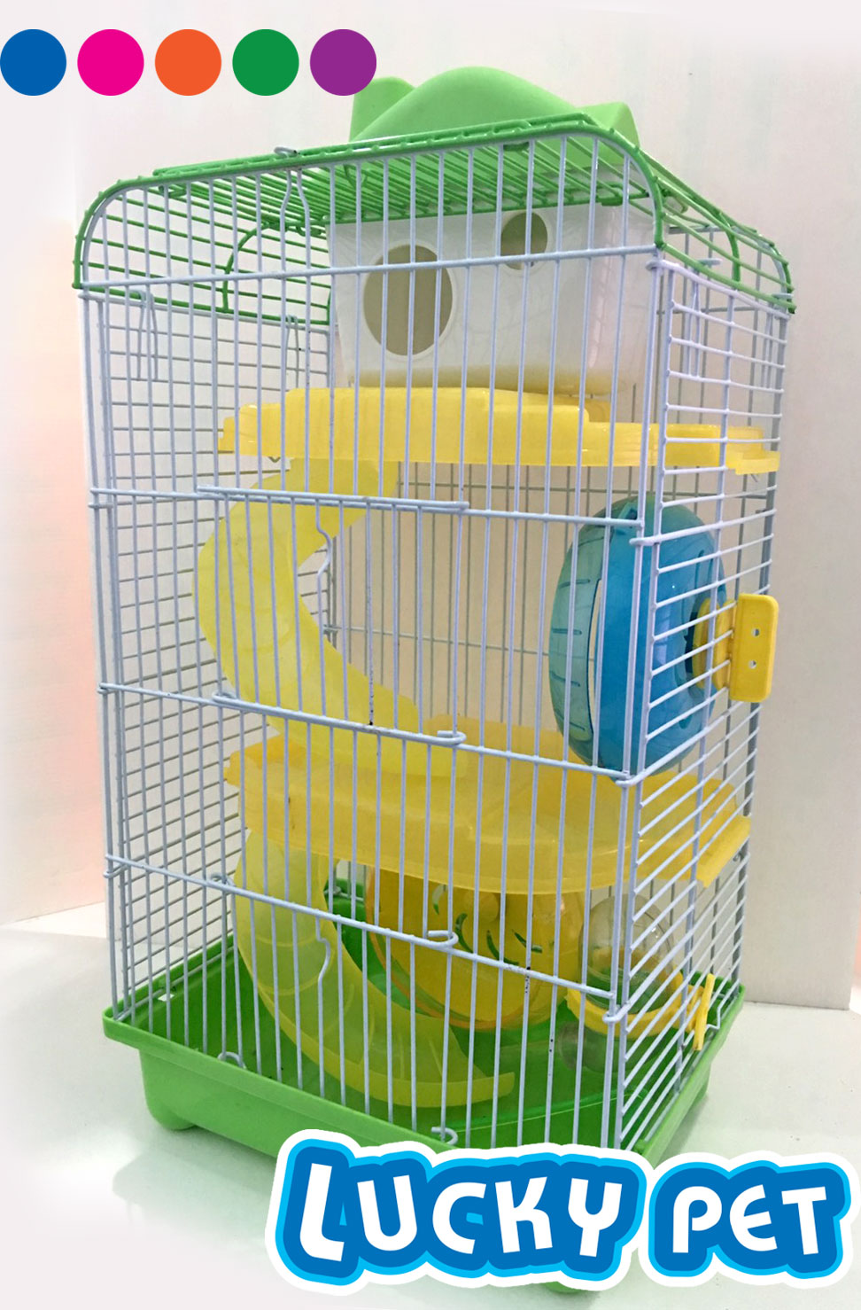 กรงหนูแฮมเตอร์ PC-352 ขนาด กว้าง16 ยาว21.5 สูง40 ซม.