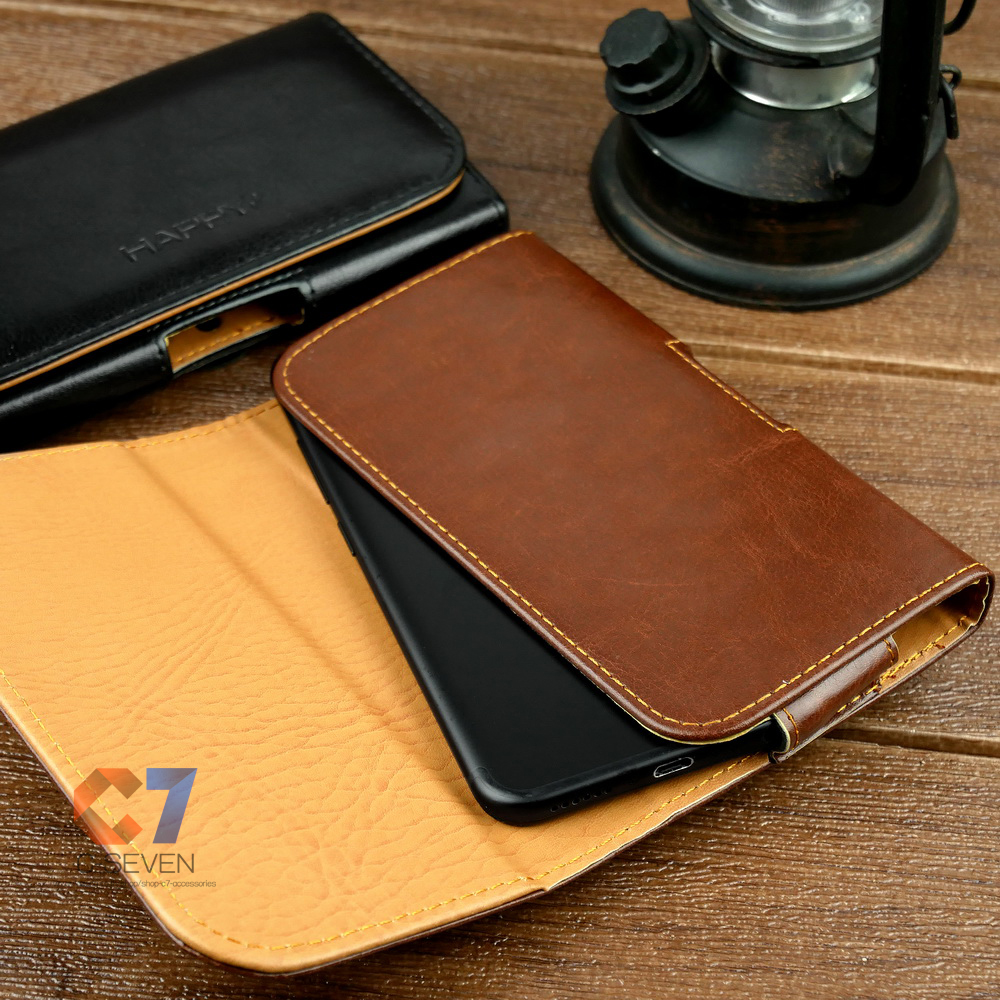 - ซองหนังคาดเอวขนาด แนวนอน สำหรับมือทุกรุ่น