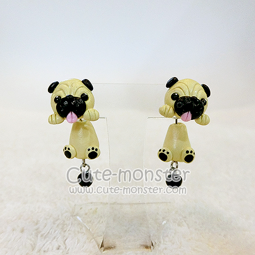 ต่างหู น้องหมาปั๊ก Pug earrings