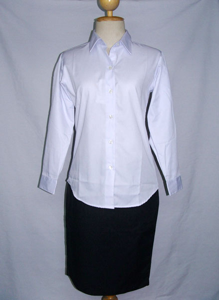 เสื้อนักศึกษาหญิง แขนยาว เข้ารูป ยี่ห้อ FG uniform