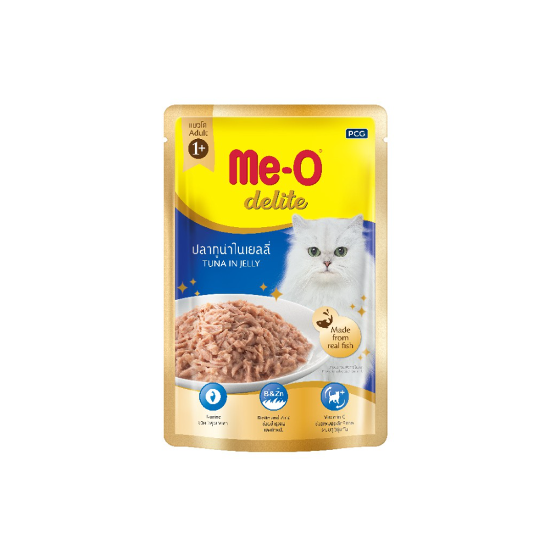 Me-O delite ปลาทูน่าในเยลลี่ 70g.