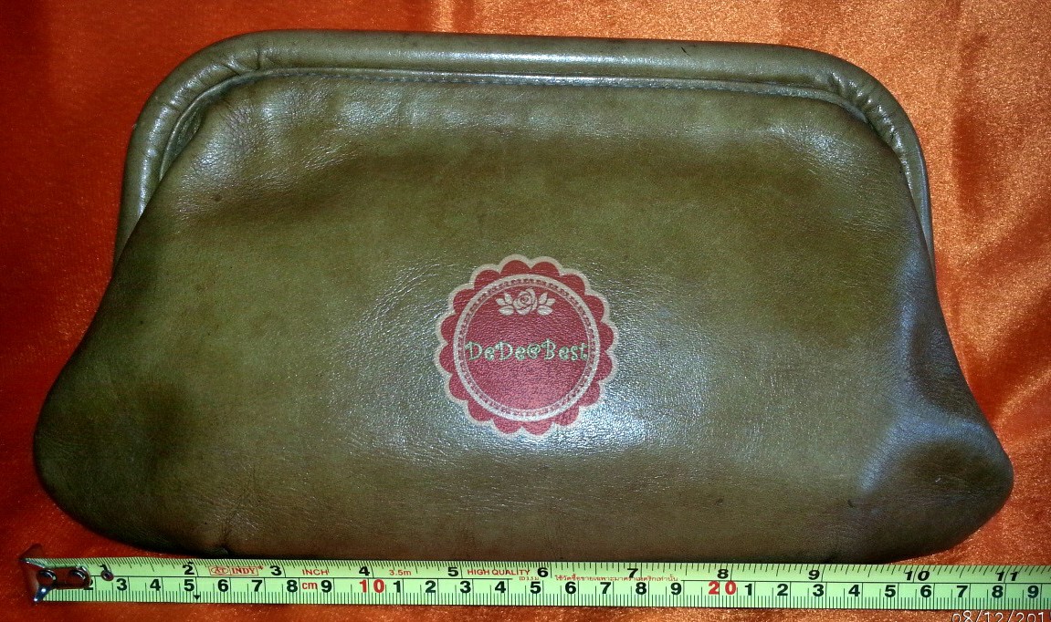 B65:Vintage leather clutch bag กระเป๋าคลัทช์หนังแท้