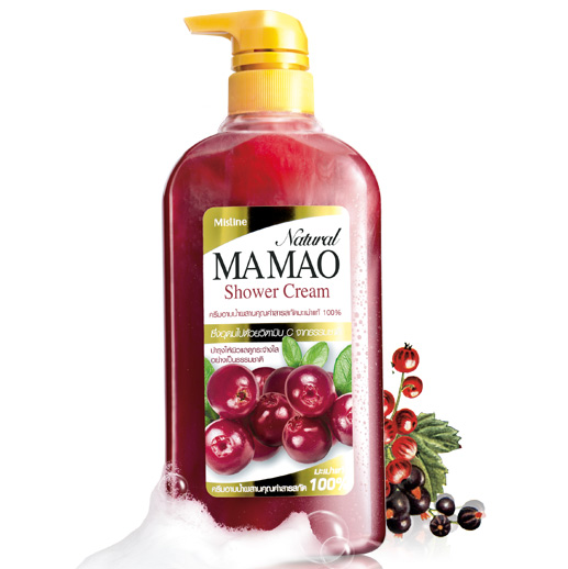 Mistine Natural MA MAO Shower Cream ครีมอาบน้ำสูตรมะเม่าแท้ 100% วิตามินซีสูงกว่า วิตามินอีสูงกว่า ขาว อ่อนเยาว์ ยิ่งกว่า
