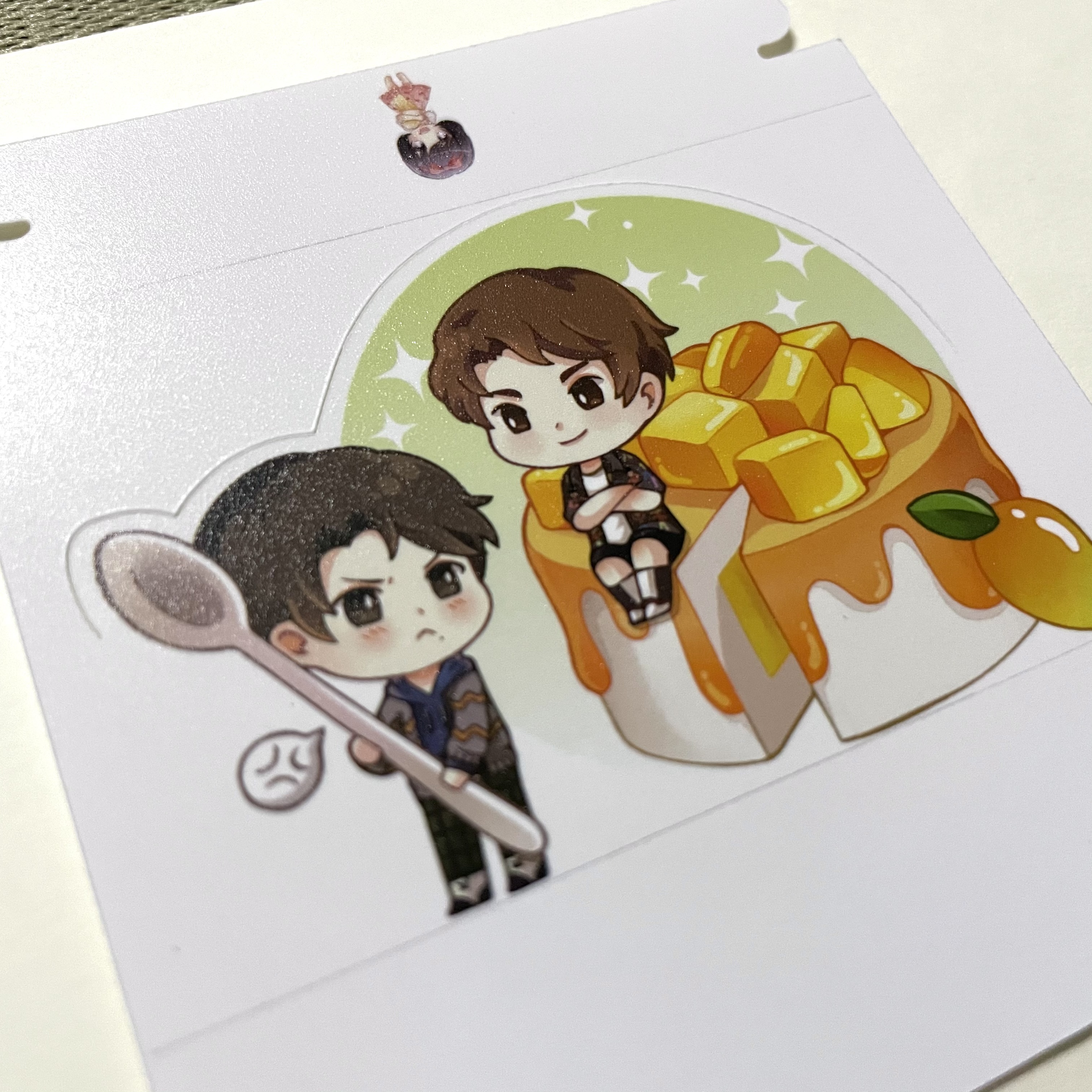 มินิสแตนดี้ การ์ดขุ่น สติ้กเกอร์ ป๋อจ้านกับเค้กมะม่วงลายเส้น Luluke