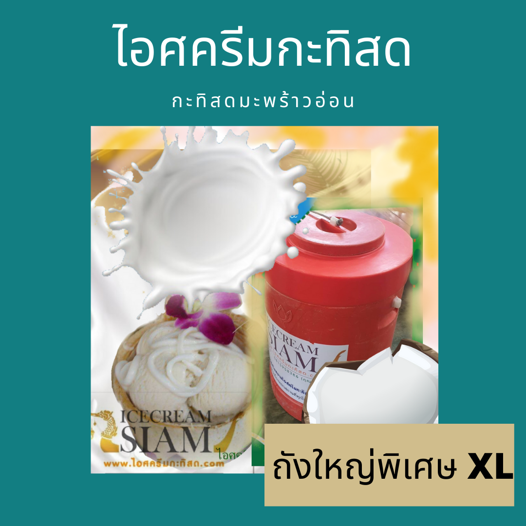 ไอศครีมกะทิสดมะพร้าวอ่อนขนาด XL 30 กก.