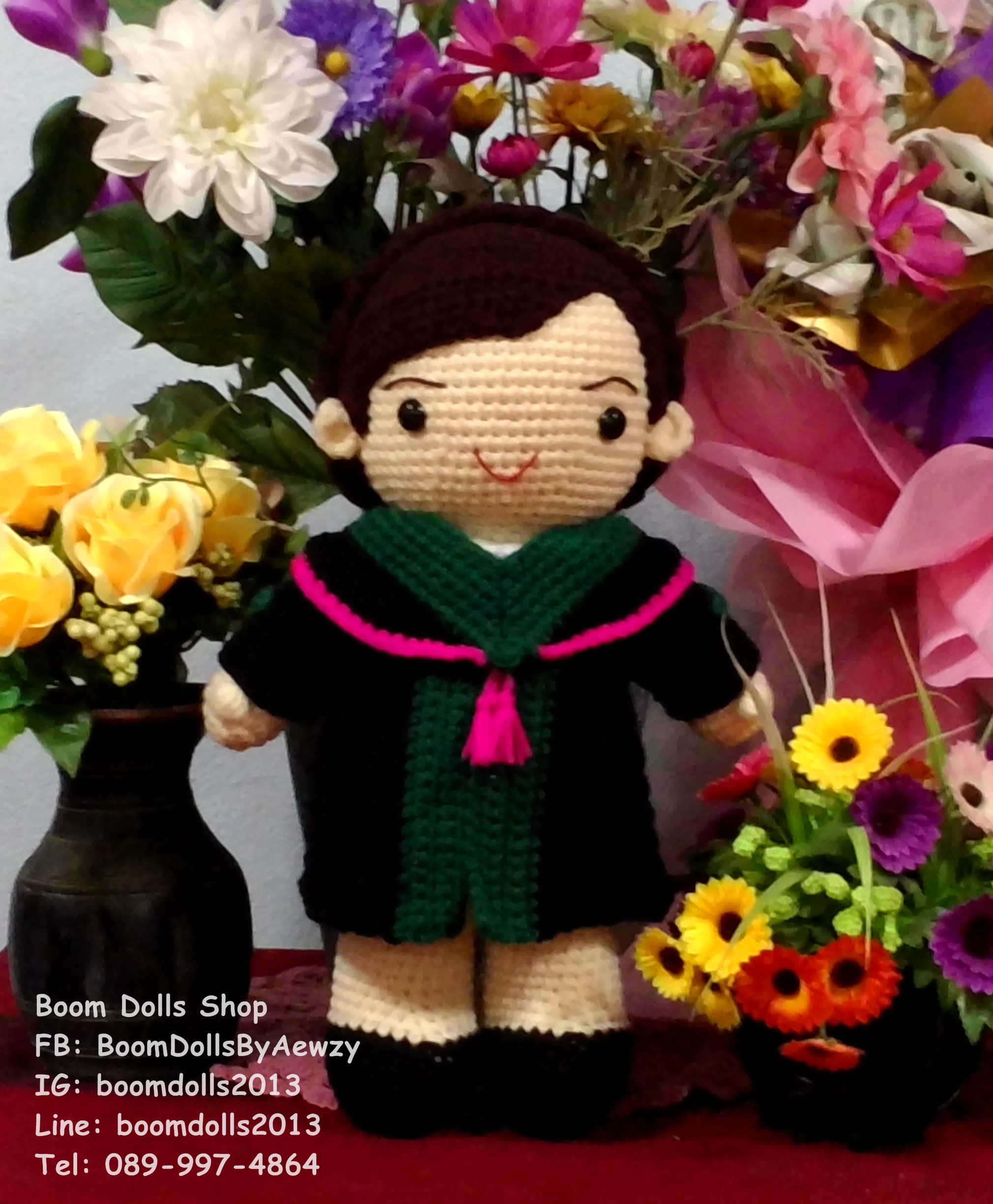 ตุ๊กตาถักรับปริญญา ม. แม่โจ้ ขนาด 15 นิ้ว