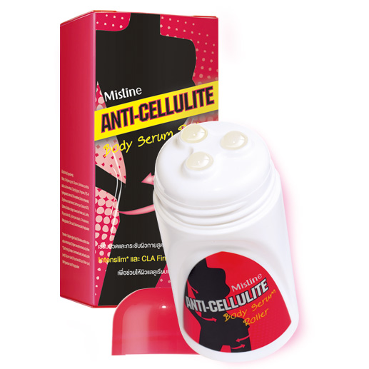 Mistine Anti-Cellulite Body Serum Roller เซรั่มลูกกลิ้ง 3 หัว นวดสลายไขมัน ให้ผิวเรียบเนียน