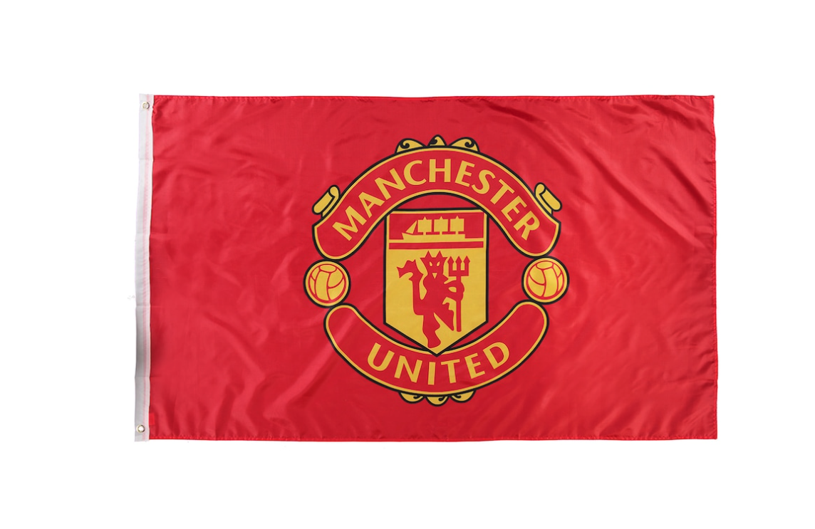 ธงที่ระลึกแมนเชสเตอร์ ยูไนเต็ด Crest Flag - 5 x 3ft ของแท้