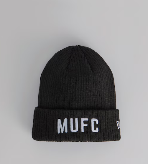 หมวกไหมพรมแมนเชสเตอร์ ยูไนเต็ด New Era MUFC Cuf สีดำของแท้
