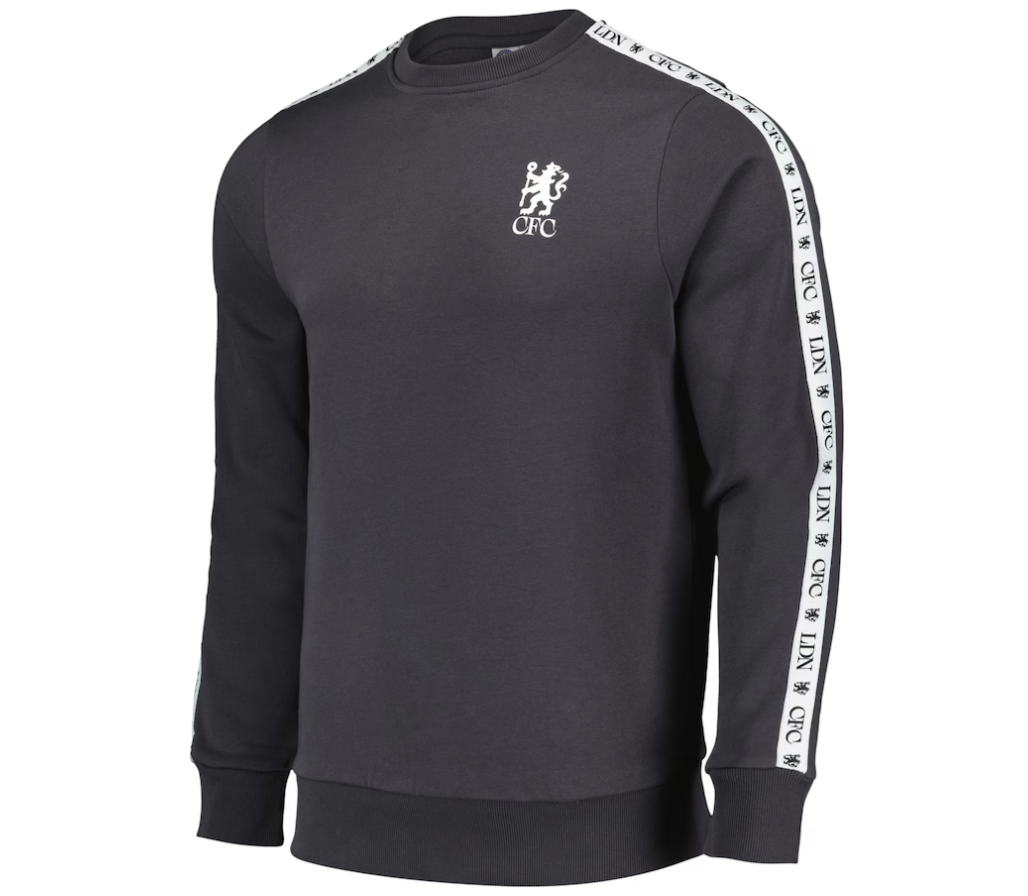 เสื้อสเวตเชิ้ตเชลซีที่ระลึก 120 ปี 120 Year Anniversary CFC LDN Taped สีเทามีแถบของแท้