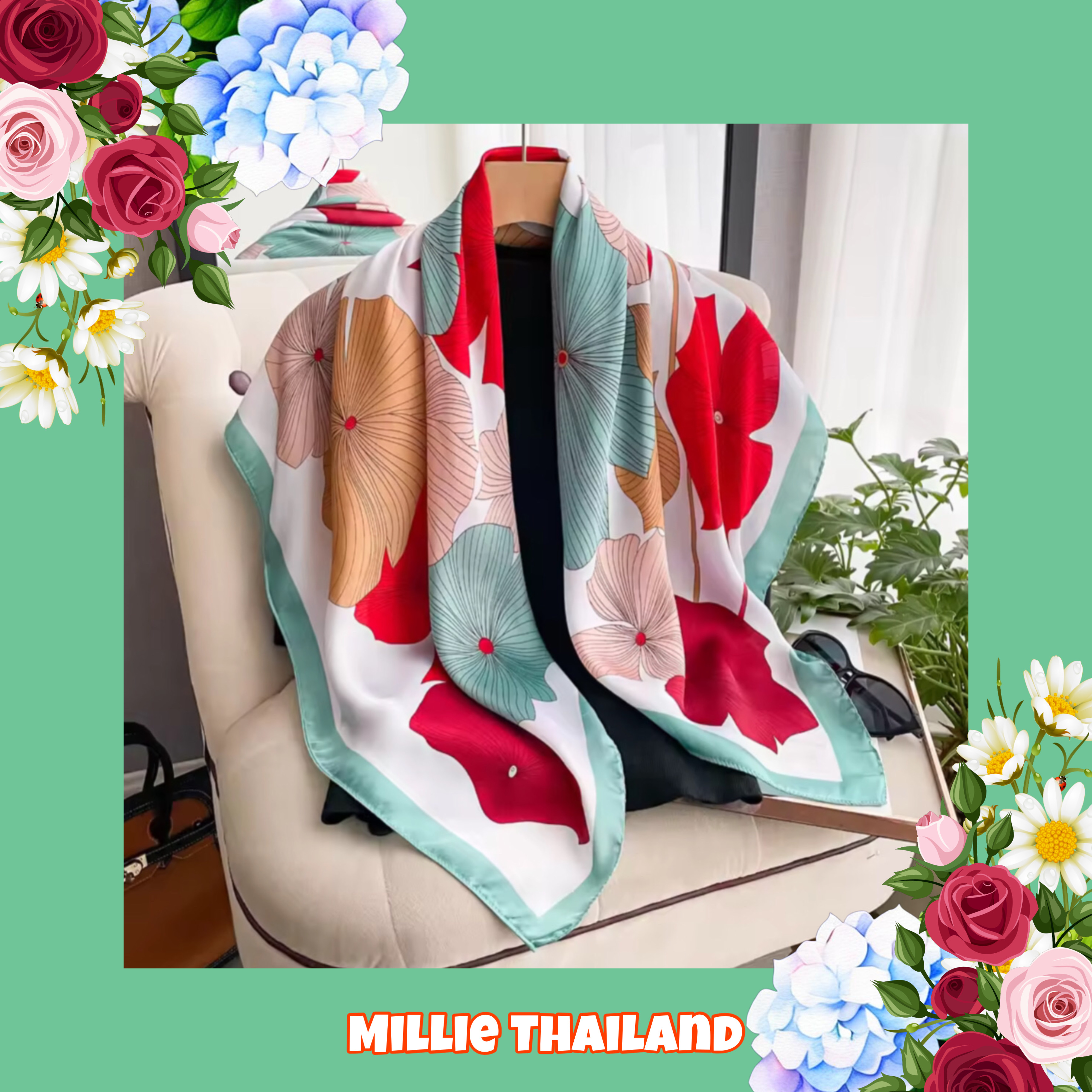 ผ้าพันคอ 90*90 ซม.
