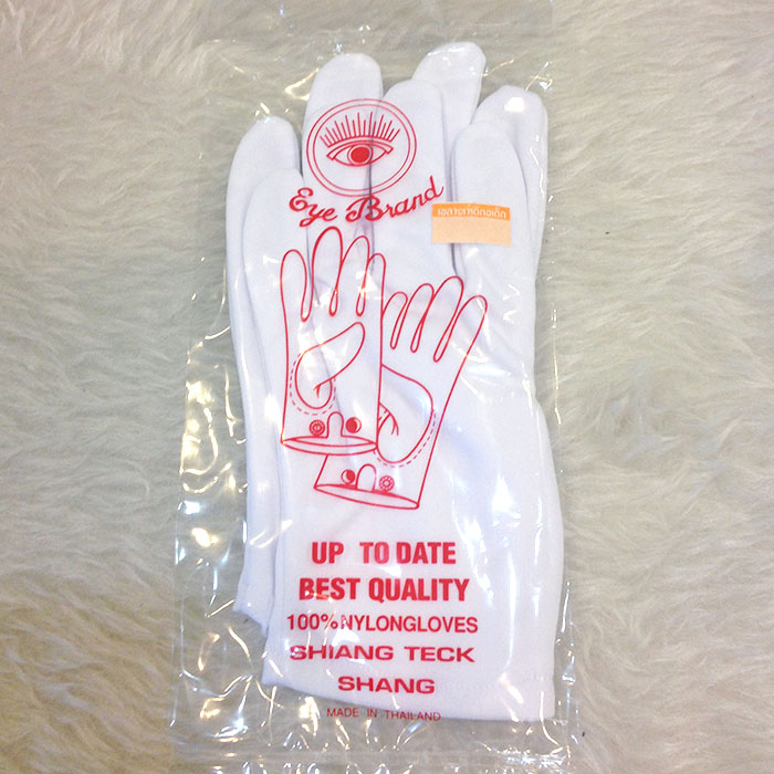 ถุงมือเด็ก สีขาวล้วน (แบบจราจร) มี 4 size สำหรับเด็กวัย 3-5 ปี/5-7 ปี/7-9 ปี/10-12 ปี