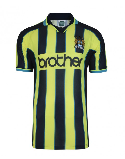 เสื้อเรทโรย้อนยุคแมนเชสเตอร์ ซิตี้ 1999 Wembley ของแท้