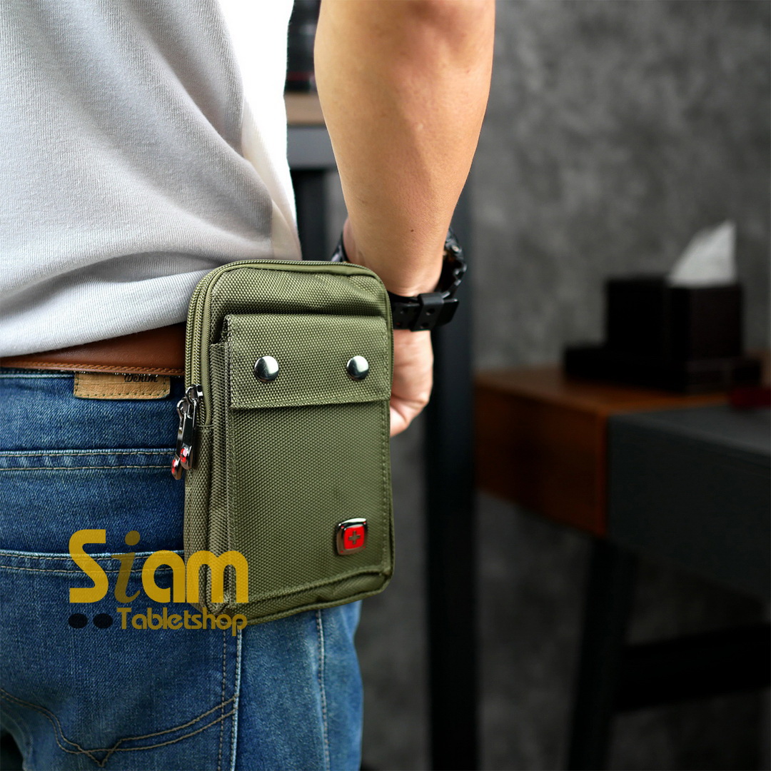 DAKAR กระเป๋าหนังคาดเอว แนวตั้ง ใส่มือถือขนาด 5 - 6.7 นิ้ว (099)