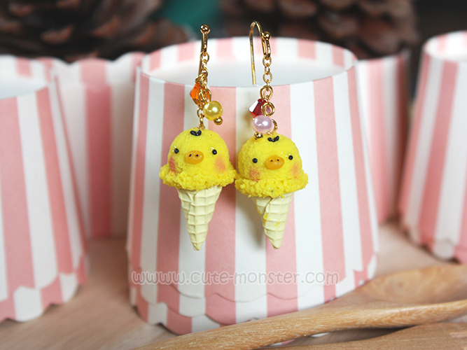 ต่างหูลูกเจี้ยบเหลือง Kiritori Ice-cream