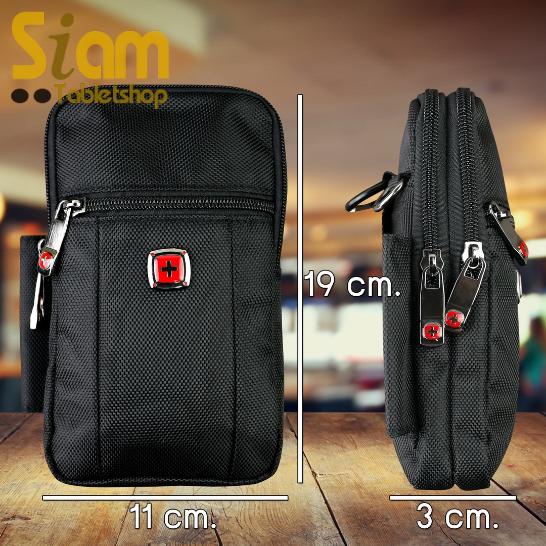 DAKAR กระเป๋าหนังคาดเอว แนวตั้ง ใส่มือถือขนาด 5 - 6.7 นิ้ว (072)