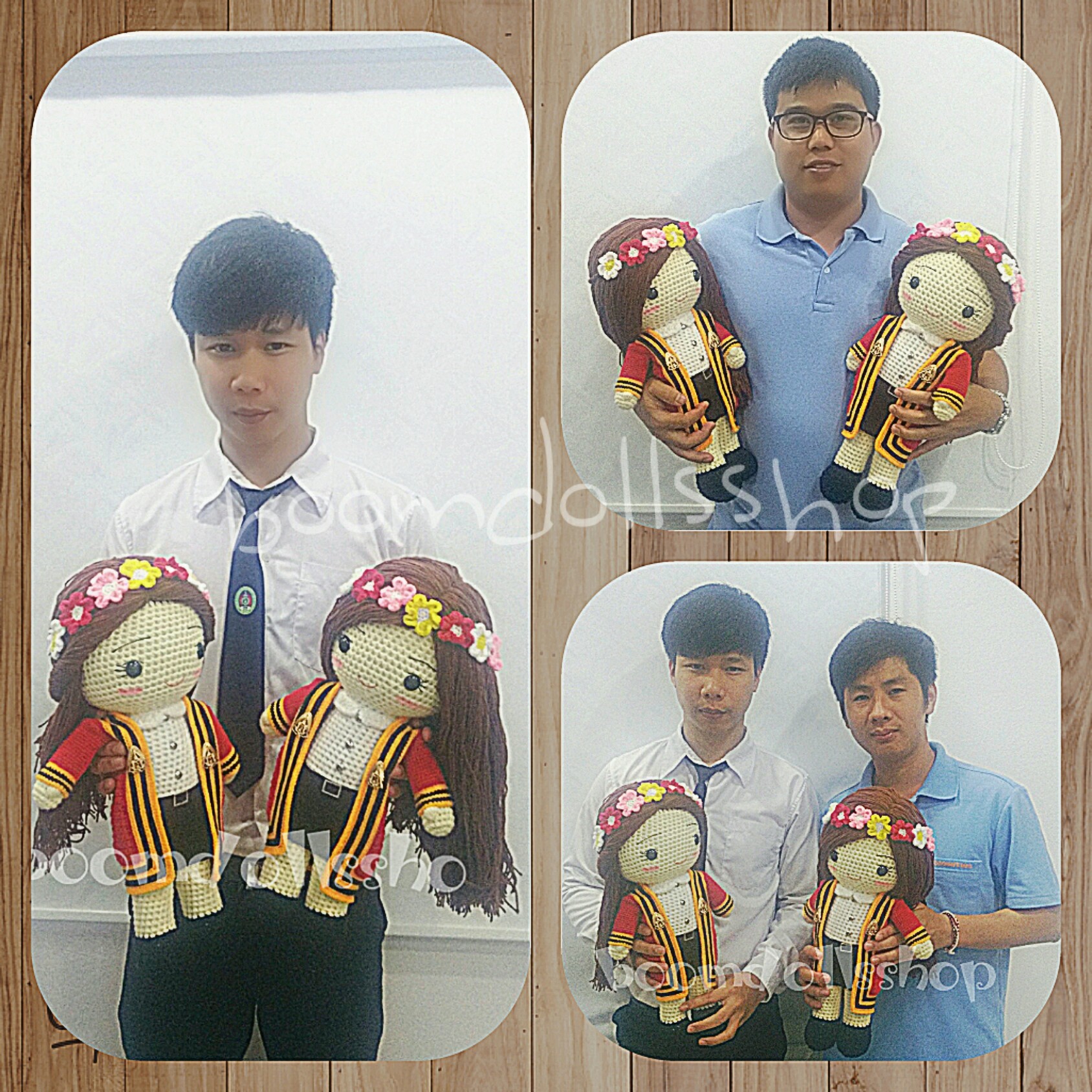ตุ๊กตาถักรับปริญญา พระจอมเกล้า ขนาด 16 นิ้ว